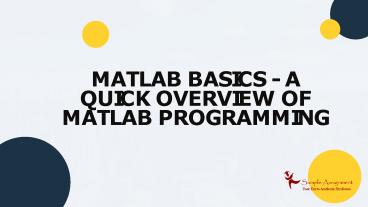 Introduction To Matlab Brief Overview Of Matlab Programming