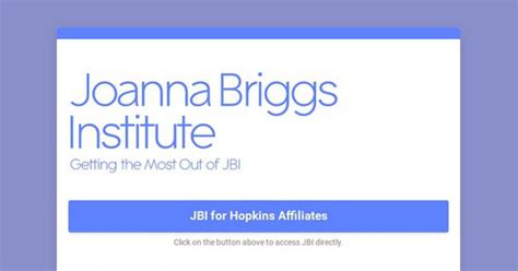 Joanna Briggs Institute Smore Newsletters