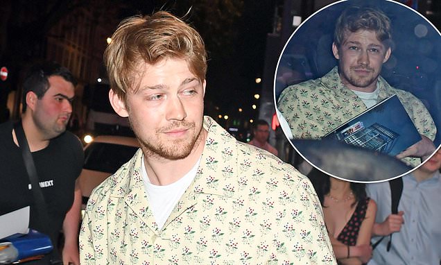 Joe Alwyn Cuts A Casual Figure In Green Floral Shirt As He Departs The