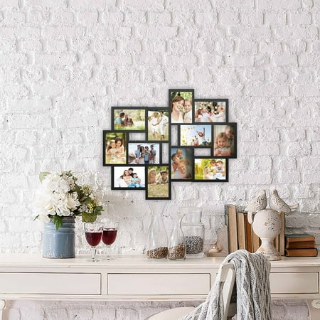 Lavish Home Collage Picture Frame With 12 Openings For 4X6 Photos Wall