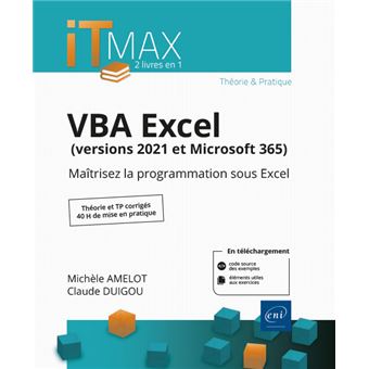 Livre Vba Excel Versions 2021 Et Microsoft 365 Cours Et Exercices