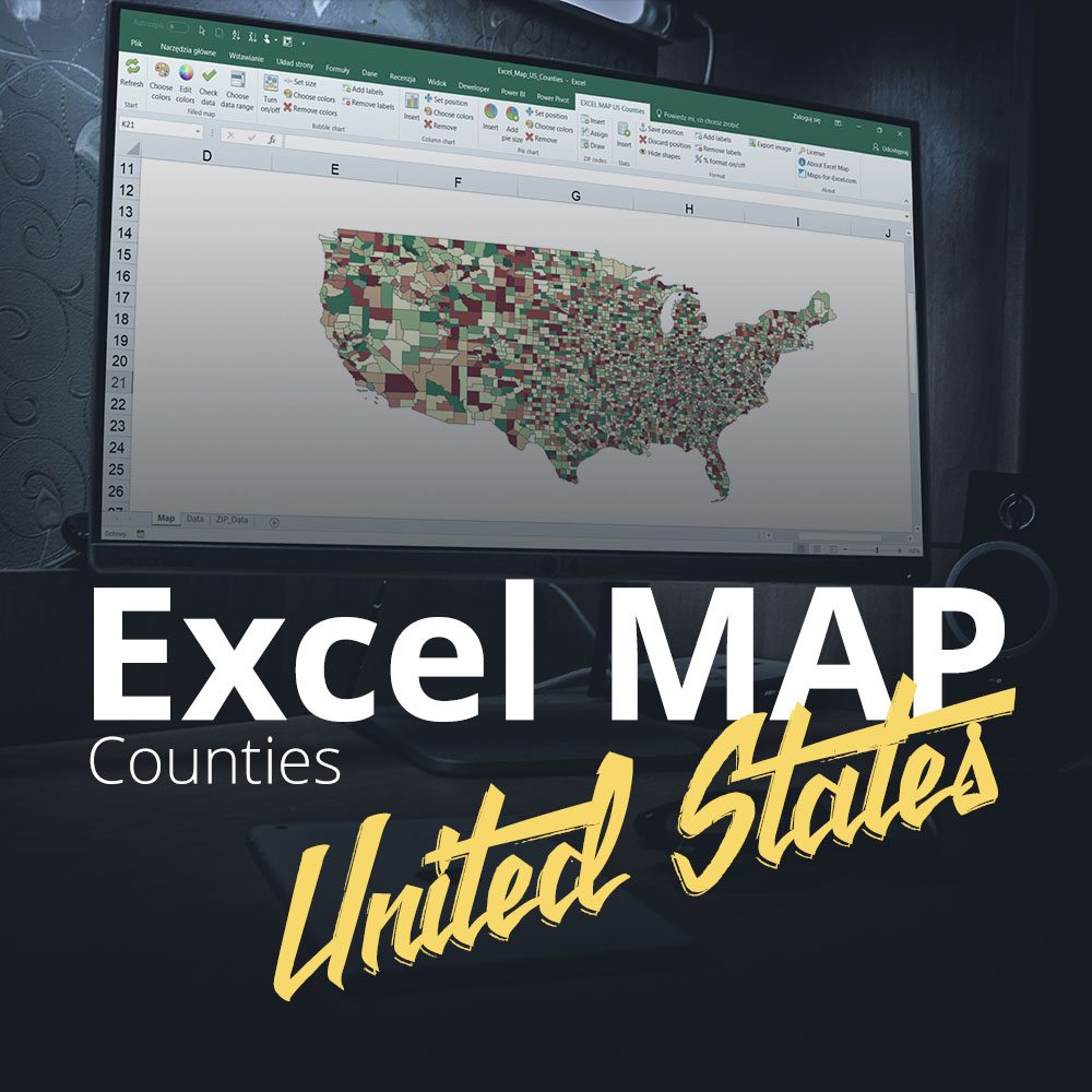 Making A County Map In Excel Design Talk