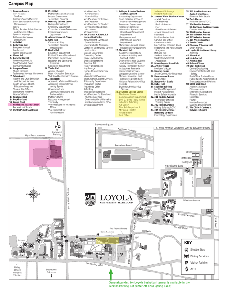 Map Of Baltimore Maryland Campus Map