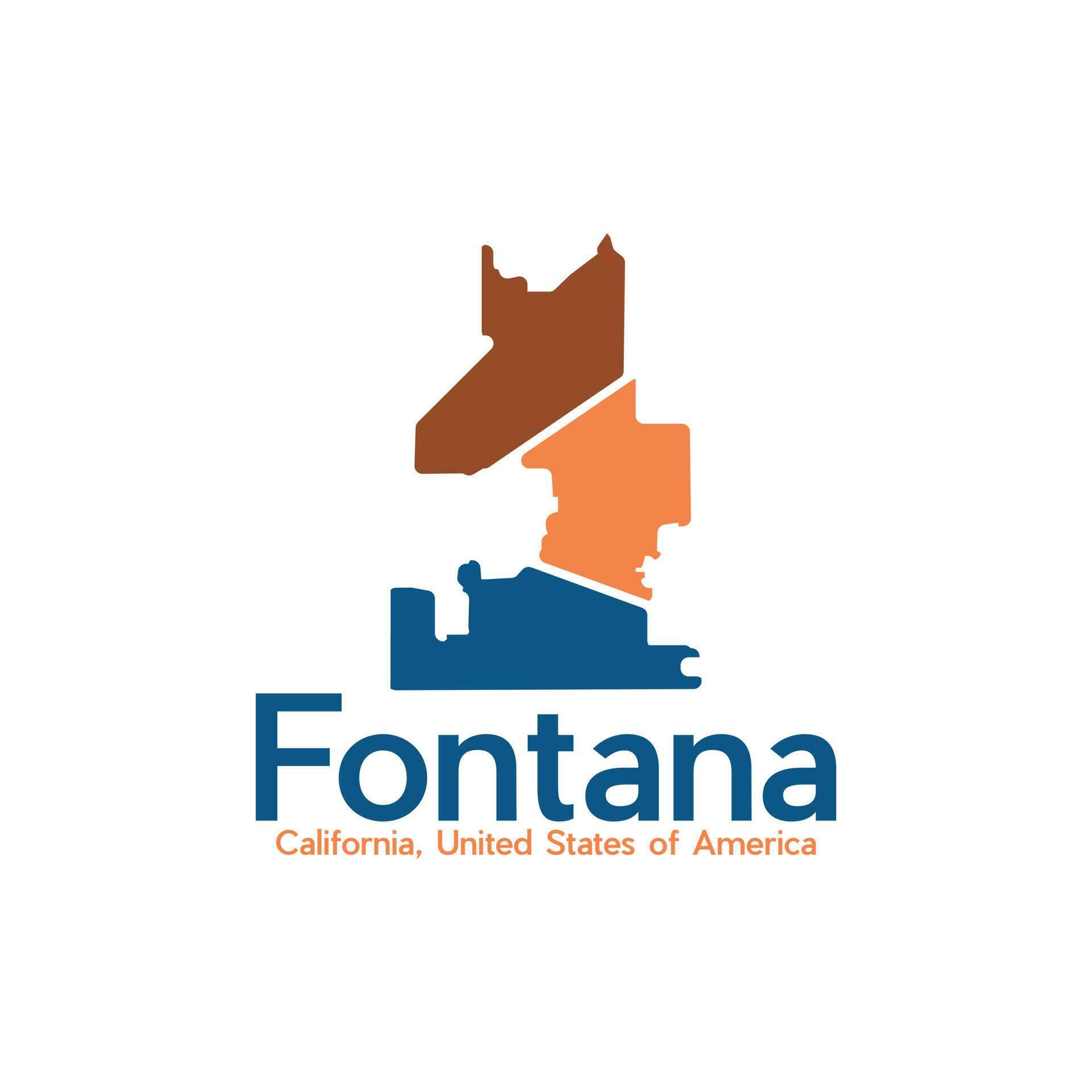 Map Of Fontana City Geometric Creative Logo 24031960 Vector Art At Vecteezy