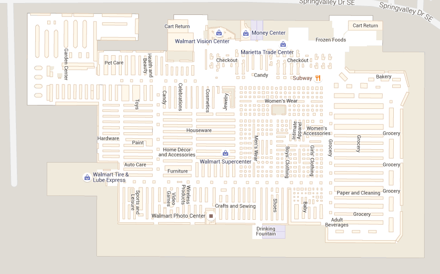 Map Of Inside Of Walmart Changes Inside The New Format Walmart