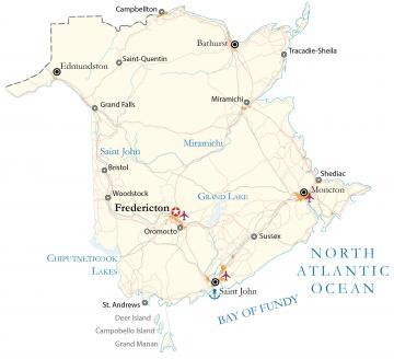 Map Of New Brunswick Gis Geography