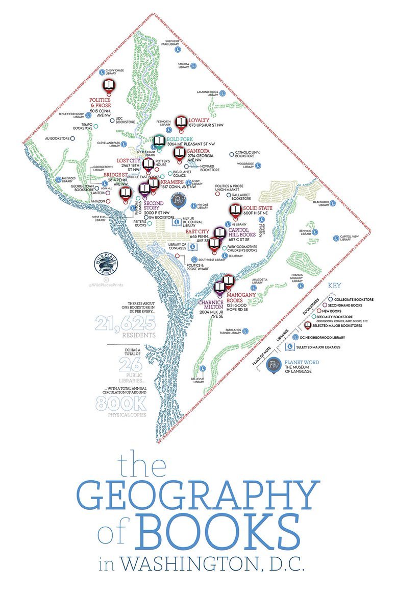 Map Of Washington Dc Bookstores And Libraries Maps On The Web