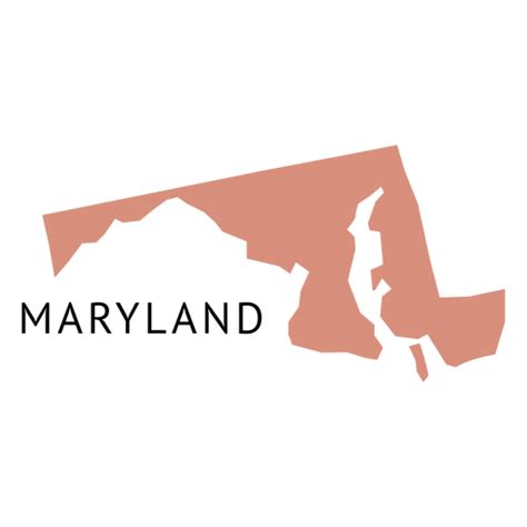 Maryland State Plain Map Transparent Png Svg Vector File