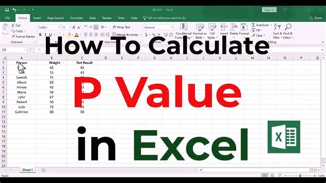 Master The Ultimate Pvalue Calculation In Excel Now Excel Web