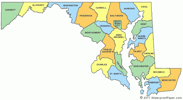 Md Counties Map