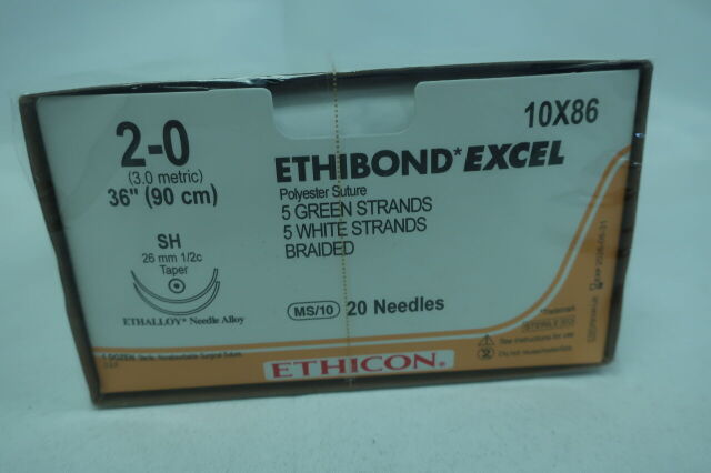 New Ethicon X834h Ethibond Excel Green Braided Polyester Nonabsorbable