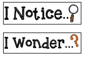 Notice And Wonder Chart By Step In 2 Reading Teachers Pay Teachers