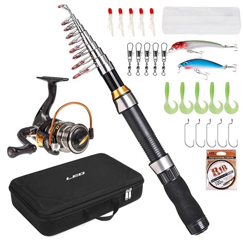 Ocean Fishing Pole Walmart Fishing Rod Reel Combo Kit Set Mini