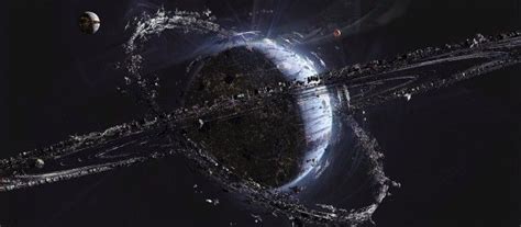 Orbital Rings Of Ores Capital Planet In The Movie Jupiter Ascending Concept Art By Oliver Pron