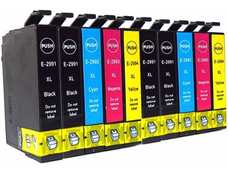 Pack 10 Tinteiros Para Epson 29Xl Cmyk Worten Pt