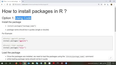 Package Installation In R Language Youtube