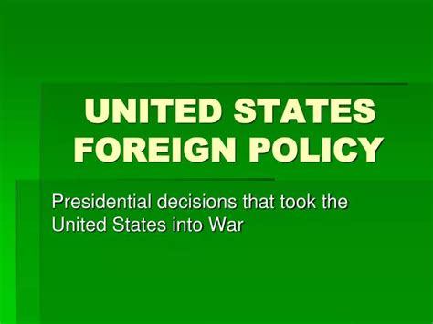 Ppt United States Foreign Policy Powerpoint Presentation Free