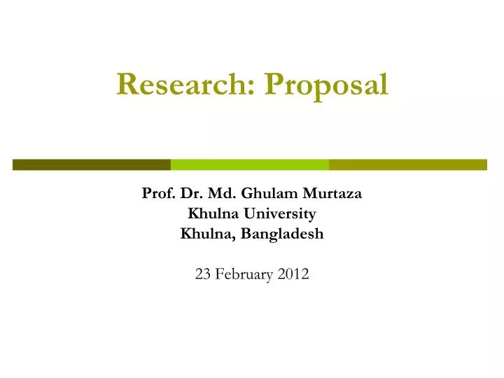 Ppt Writing The Research Proposal Powerpoint Presentation Free