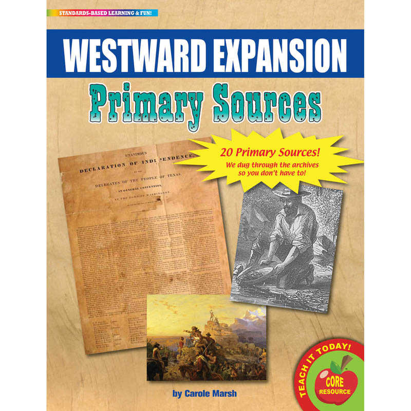 Primary Sources Westward Expansion Movement Gallopade