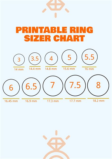 Printable Ring Chart