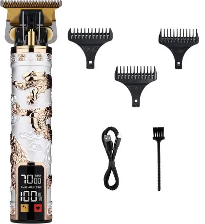 Professional Mens Hair Clippers Zero Gapped Cordless Hair Trimmer