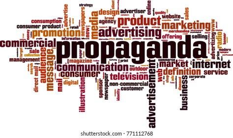 Propaganda Word Cloud Vector Made With The Text Only Stock Vector Illustration Of Concept