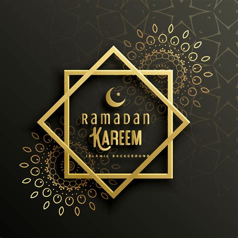 Ramadan Kareem Greeting Card Design With Mandala Vector Image