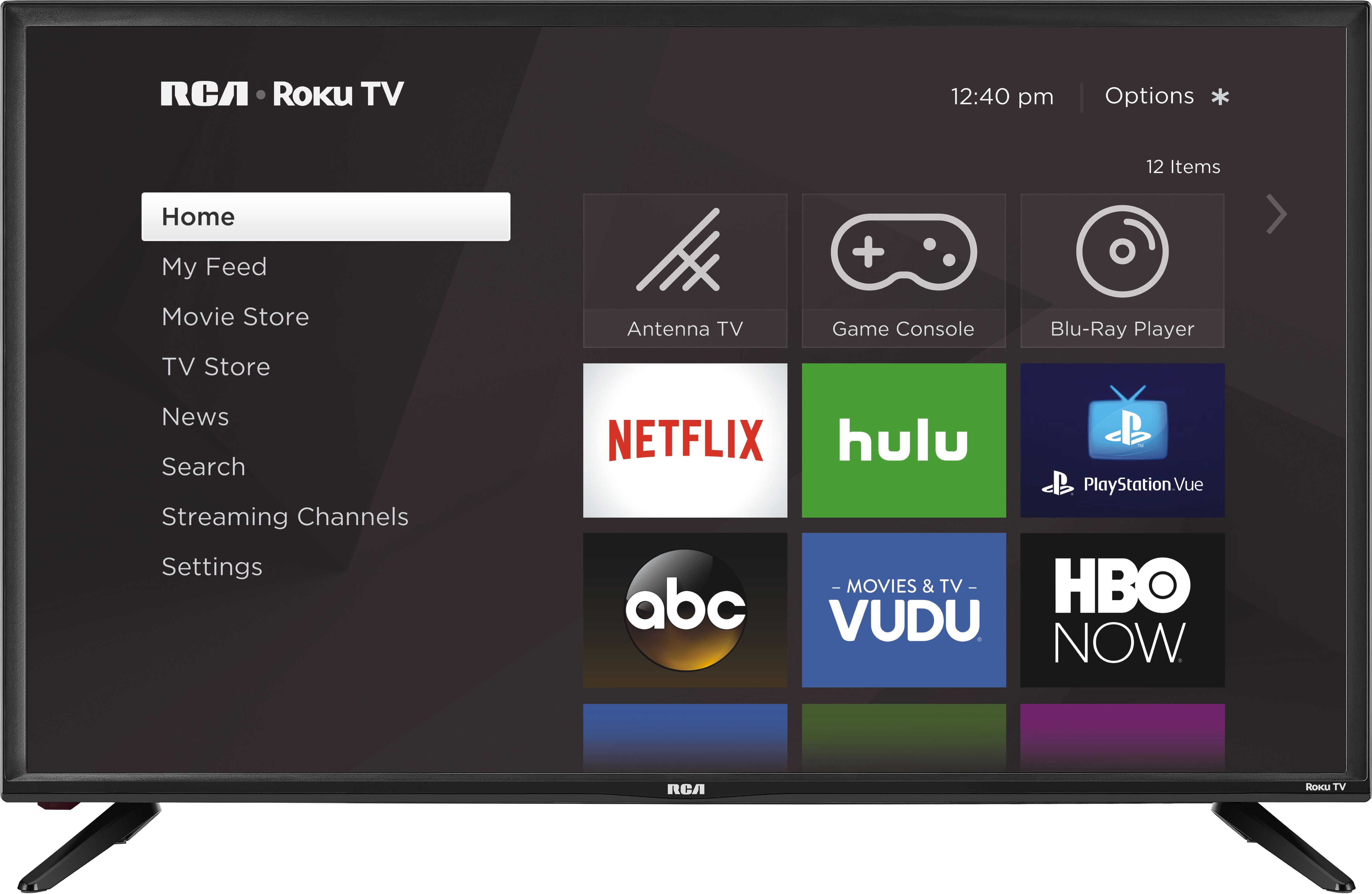 Rca 40 Amp Quot Class Fhd 1080P Roku Led Smart Tv Rtr4060 W Walmart Com Walmart Com