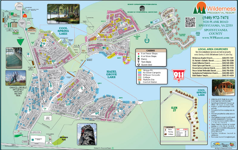 Resort Map Fredericksburg Attractions Wilderness Presidential Resort