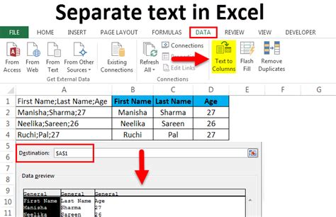 Separate Text In Excel Examples How To Separate Text