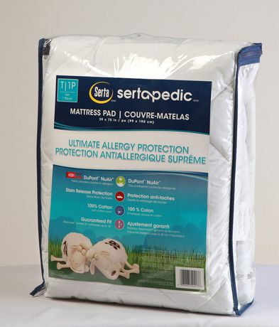 Sertapedic Ultimate Allergy Protection Mattress Pad Twin Walmart Canada