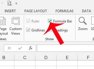 Show The Formula Bar Excel And Vba Exceldome