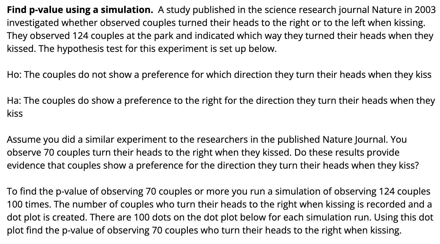 Solved Find P Value Using A Simulation A Study Published In Chegg Com