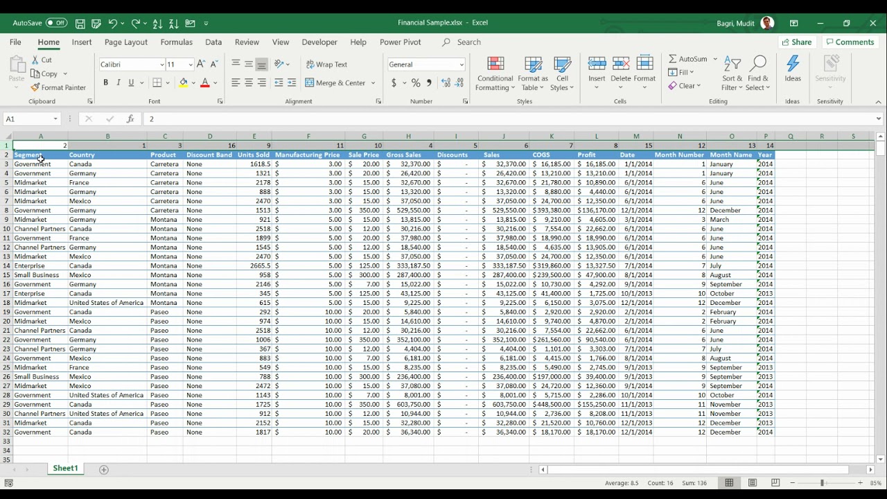 Sort Data Horizontally In Excel Youtube