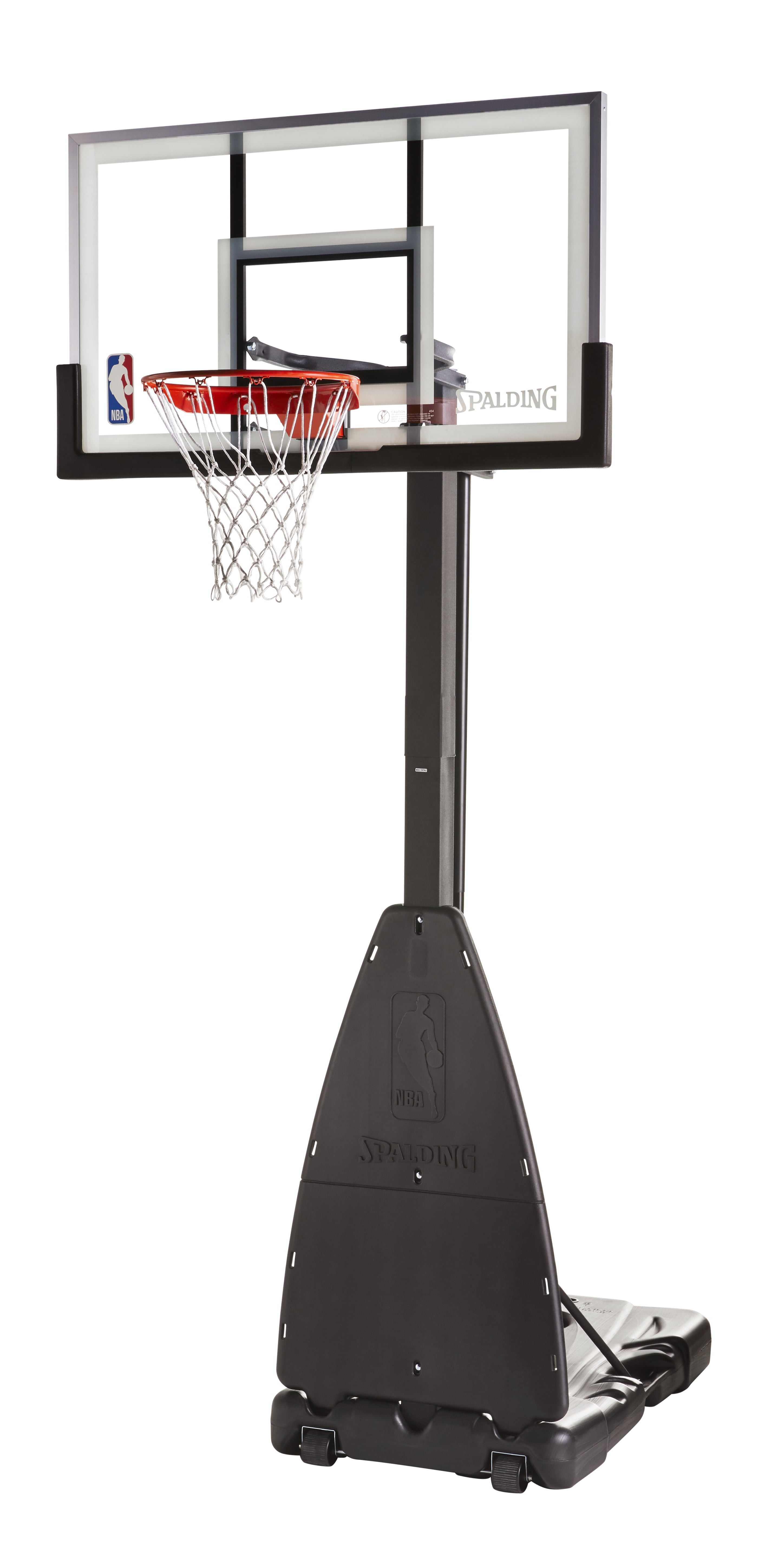 Spalding 54 Inch Glass Pro Tek Portable Basketball Hoop System Walmart Com