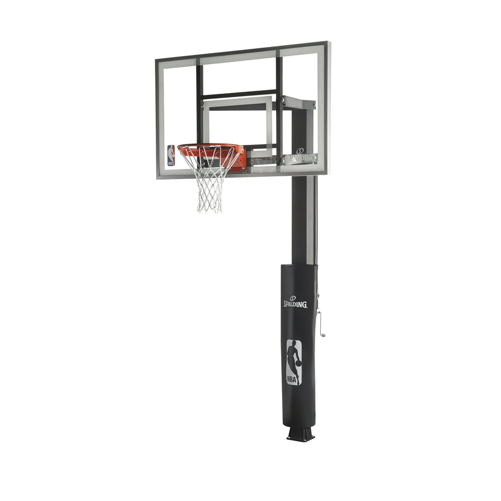 Spalding 60 Glass In Ground Basketball Hoop Walmart Com Walmart Com