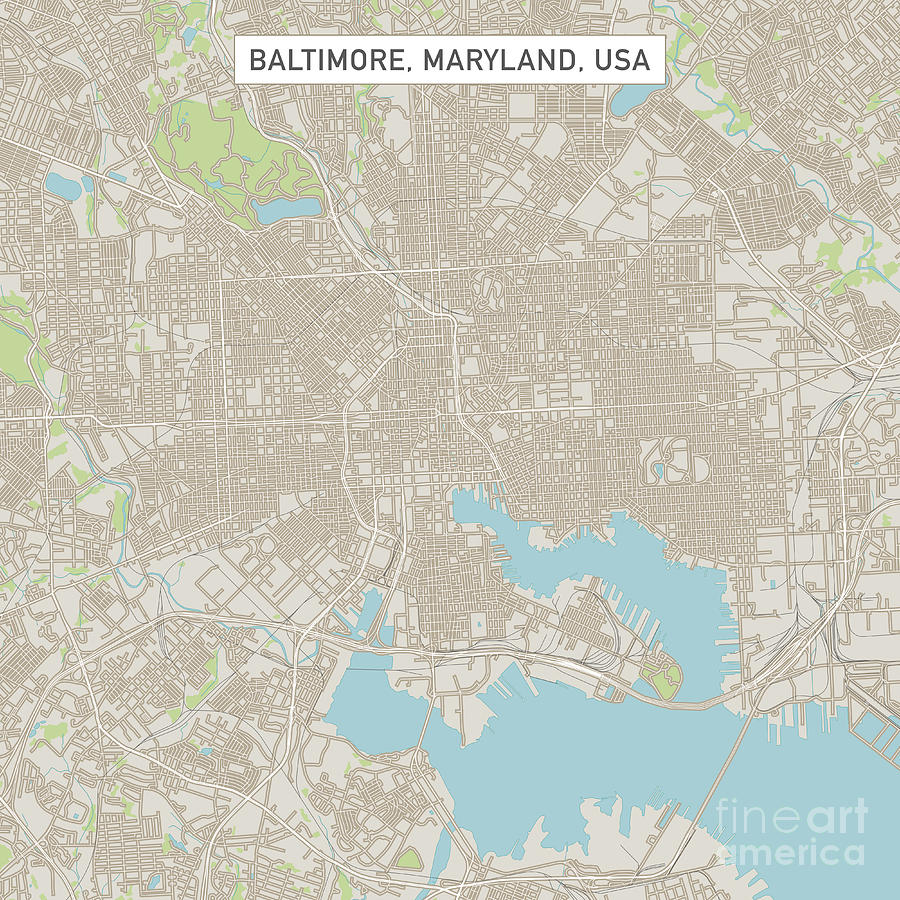 Street Map Baltimore City Cities And Towns Map