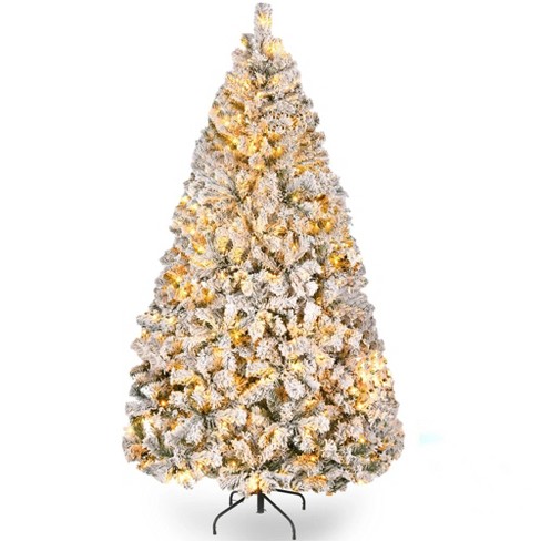 Sugift 6Ft Artificial Christmas Tree With Flocked Snow Xmas Holiday