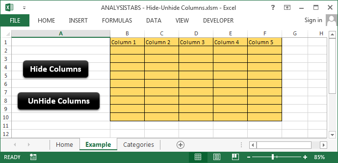 Vba Excel Hide Worksheet