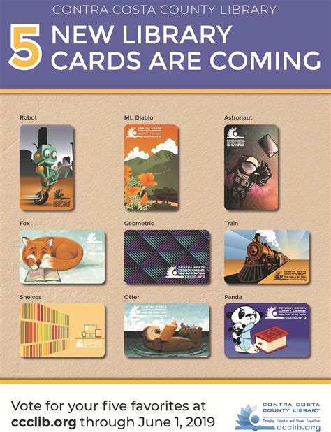 Vote For The New Contra Costa County Library Card Designs