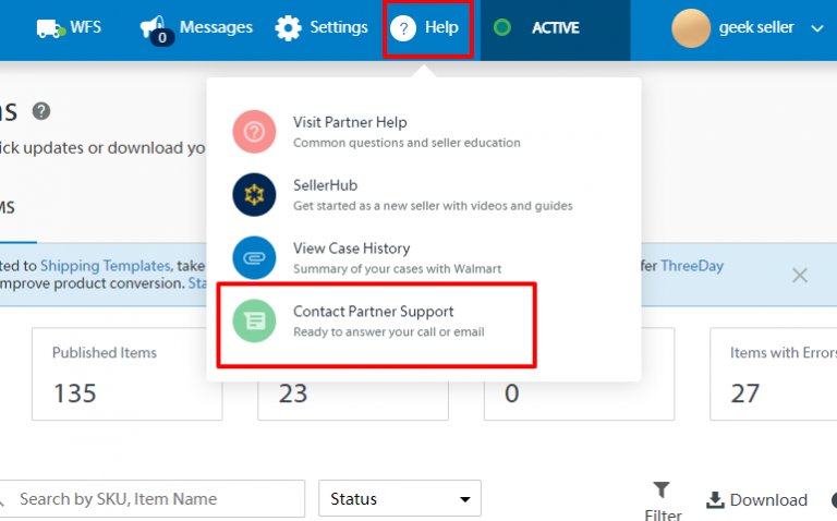 Walmart Support Tickets Creation Geekseller Support