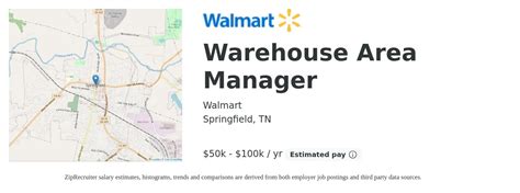 Warehouse Area Manager Job In Springfield Tn At Walmart