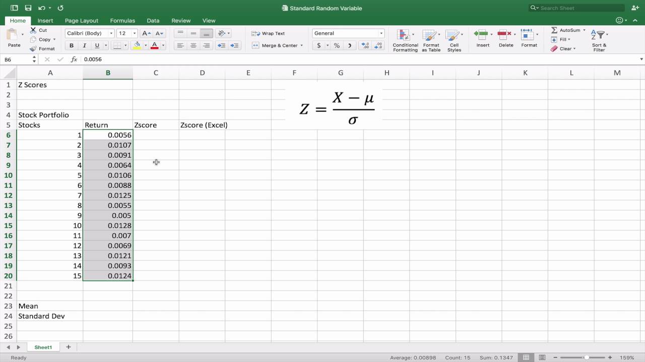 Z Score Table Excel Two Birds Home